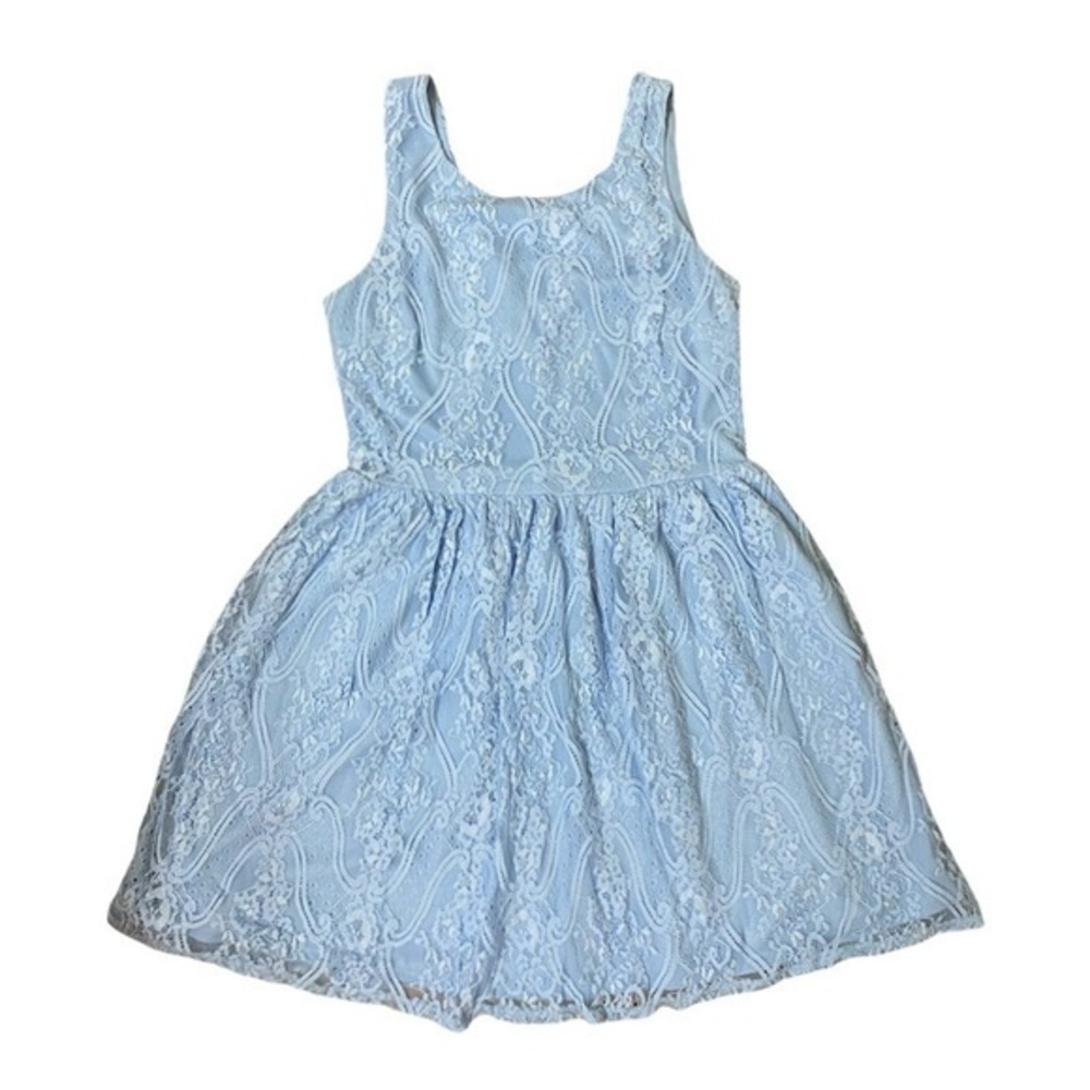 Suzy Shier Lilac Lace Fit & Flare Dress